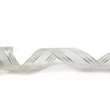 Ezüst, drótos szalag / 4cm x 10y   07#