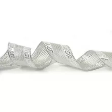 Ezüst, drótos szalag / 4cm x 10y   16#