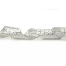 Ezüst, drótos szalag / 4cm x 10y   17#
