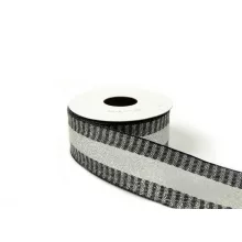 Ezüst, drótos szalag / 4cm x 10y   20#