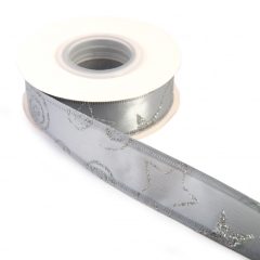 Karácsonyi drótos glitteres szalag / 2,5cm x 10y  03#