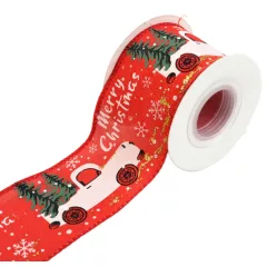 Karácsonyi mintás szalag 6.3cm x 4.5m