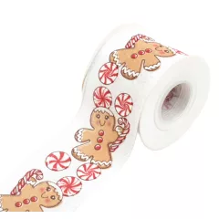 Karácsonyi mintás szalag 6.3cm x 4.5m