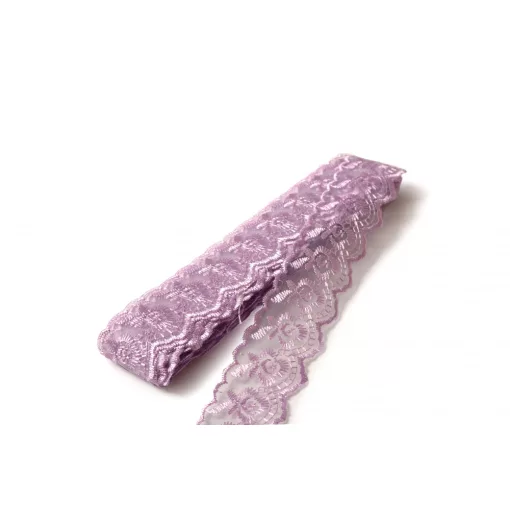 Műszálas csipke organzával / 4cm x 10y  04#