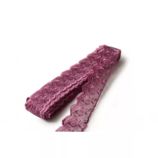 Műszálas csipke organzával / 4cm x 10y  06#