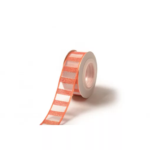 Csillámló csíkos organza szalag / 2,5cm x 10y  01#