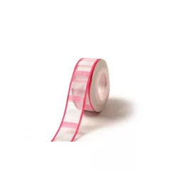 Csillámló csíkos organza szalag / 2,5cm x 10y  02#