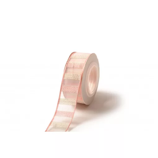 Csillámló csíkos organza szalag / 2,5cm x 10y  06#