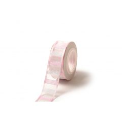 Csillámló csíkos organza szalag / 2,5cm x 10y  07#