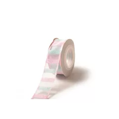 Csillámló csíkos organza szalag / 2,5cm x 10y  08#