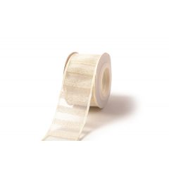 Csillámló csíkos organza szalag / 4cm x 10y  05#