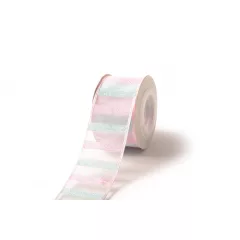 Csillámló csíkos organza szalag / 4cm x 10y  08#