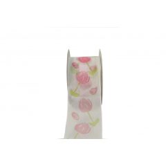 Mintás organza szalag / 4cm x 10y  09#