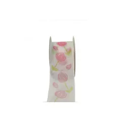 Mintás organza szalag / 4cm x 10y  09#