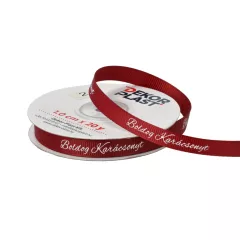 Boldog Karácsonyt feliratú ripsz 1cm  x 20y  02#