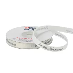 Boldog Karácsonyt feliratú ripsz 1cm  x 20y  03#