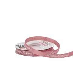 Boldog Karácsonyt feliratú ripsz / 1cm x 20y  04#