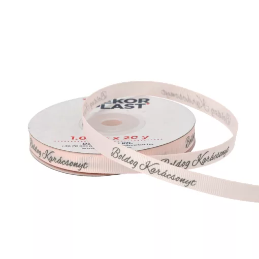 Boldog Karácsonyt feliratú ripsz 1cm  x 20y  06#