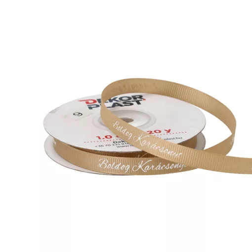 Boldog Karácsonyt feliratú ripsz 1cm  x 20y  09#