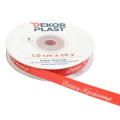 Boldog Karácsonyt feliratú ripsz 1cm  x 20y  10#