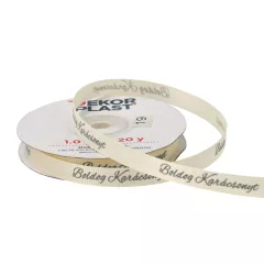 Boldog Karácsonyt feliratú ripsz 1cm  x 20y  19#