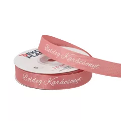   Boldog karácsonyt feliratú ripsz szalag / 1,5cm x 20y   05#