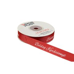   Boldog karácsonyt feliratú ripsz szalag / 1,5cm x 20y   09#