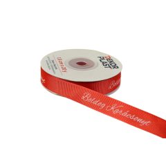   Boldog karácsonyt feliratú ripsz szalag / 1,5cm x 20y   10#