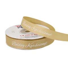   Boldog karácsonyt feliratú ripsz szalag / 1,5cm x 20y   16#