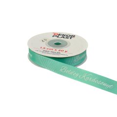   Boldog karácsonyt feliratú ripsz szalag / 1,5cm x 20y   18#