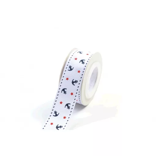 Horgonyos ripsz szalag / 2,5cm x 10y   01#