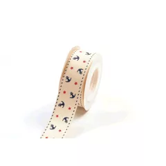 Horgonyos ripsz szalag / 2,5cm x 10y  02#