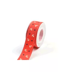 Horgonyos ripsz szalag / 2,5cm x 10y  03#