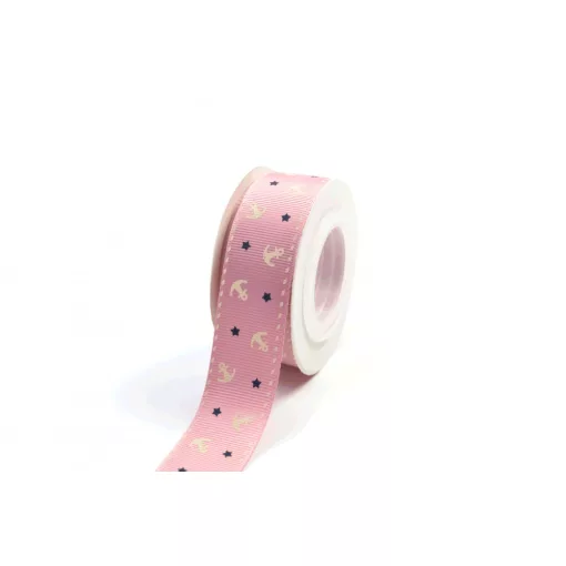 Horgonyos ripsz szalag / 2,5cm x 10y   04#