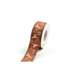 Eiffel tornyos ripsz szalag / 2,5cm x 10y  06# Eiffel tornyos ripsz szalag / 2,5cm x 10y  06#