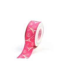 Eiffel tornyos ripsz szalag / 2,5cm x 10y  07# Eiffel tornyos ripsz szalag / 2,5cm x 10y  07#