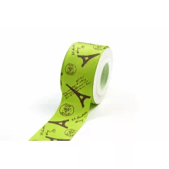 Eiffel tornyos ripsz szalag / 4cm x 10y  02#