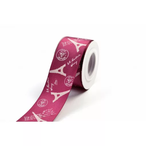 Eiffel tornyos ripsz szalag / 4cm x 10y  14#