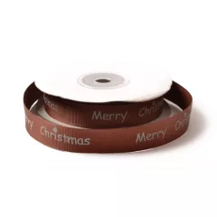 Merry Christmas feliratú hópelyhes ripsz szalag