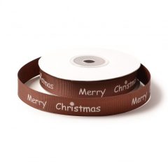 Merry Christmas feliratú hópelyhes ripsz szalag