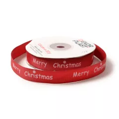 Merry Christmas feliratú hópelyhes ripsz szalag