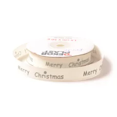 Merry Christmas feliratú hópelyhes ripsz szalag