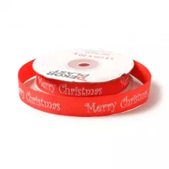 Merry Christmas feliratú ripsz szalag