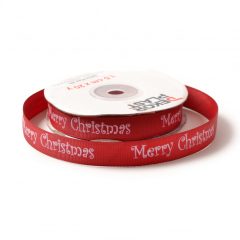 Merry Christmas feliratú ripsz szalag