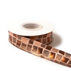 Barokk mintás drótos szalag / 2,5cm x 10y  04# Barokk mintás drótos szalag / 2,5cm x 10y  04#