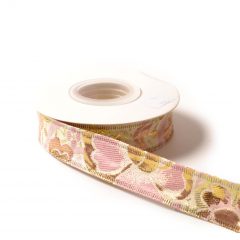 Barokk mintás drótos szalag / 2,5cm x 10y  06# Barokk mintás drótos szalag / 2,5cm x 10y  06#