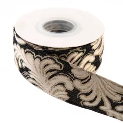 Barokk mintás drótos szalag / 4cm x 10y  01#