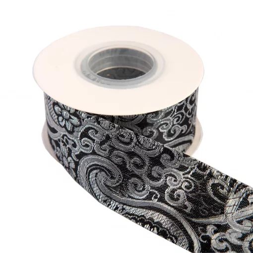 Barokk mintás drótos szalag / 4cm x 10y  02#