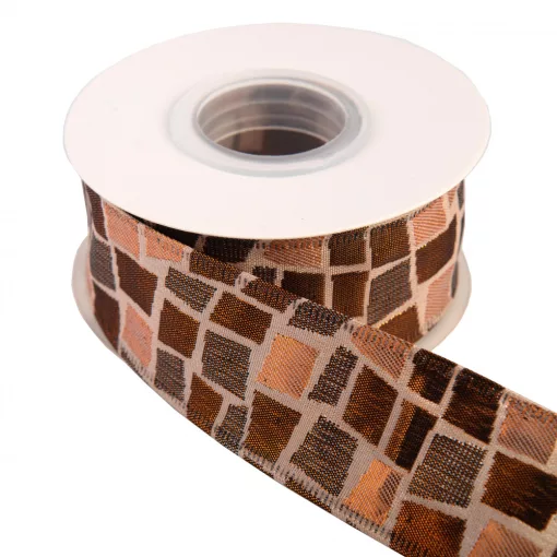 Barokk mintás drótos szalag / 4cm x 10y  04#