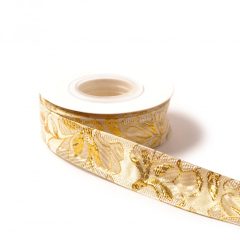 Barokk mintás drótos szalag / 2,5cm x 10y  04# Barokk mintás drótos szalag / 2,5cm x 10y  04#